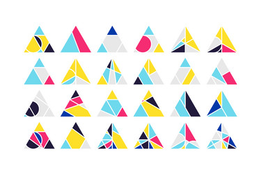 triangle design elements set vector image