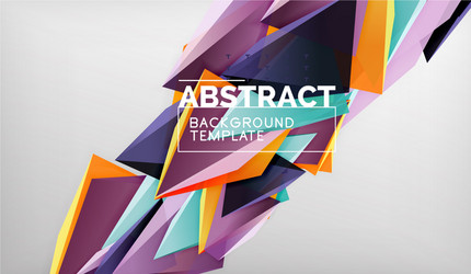 3d geometric triangular shapes abstract background vector image