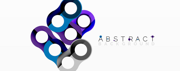 abstract geometric pattern with interlocking vector image
