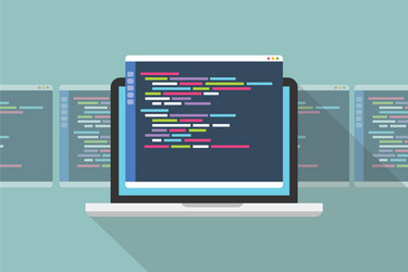 Choose best programming language concept vector