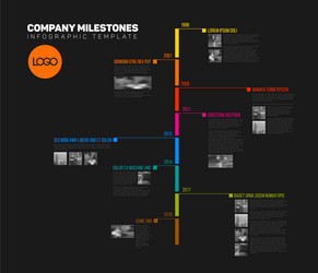 infographic timeline report template vector image