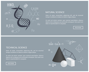 Natural and technical science vector