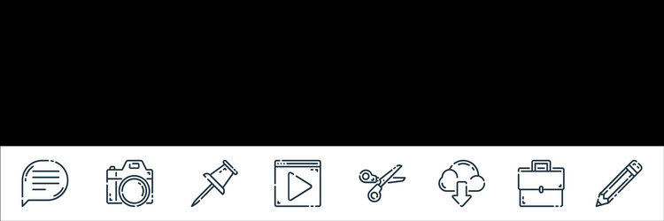 user interface line icons linear set quality vector image
