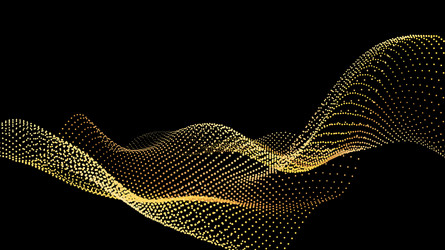 sound wave from node gold interface big data vector image