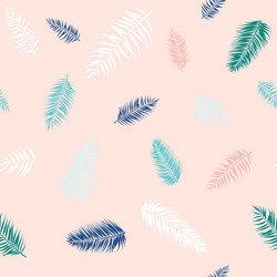 Tropical Palm Leaves Pattern Vector Image