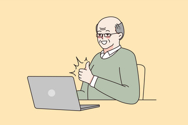 working in internet and technologies concept vector image