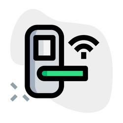 electronic lock that functions through wifi vector image