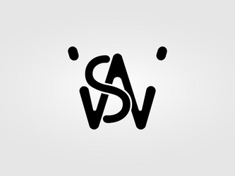 Creative letter ws logo design template initial Vector Image