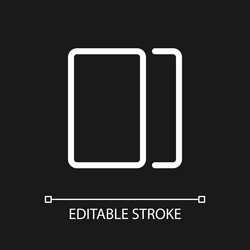 overlay pixel perfect white linear ui icon vector image