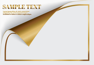 page curl with shadow on a blank sheet of paper vector image