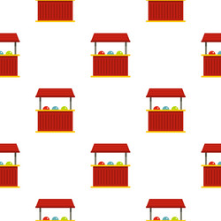 Red carnival fair booth pattern seamless vector