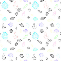 seamless pattern on marine theme background Vector Image