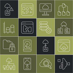set line filter setting failed access cloud vector image