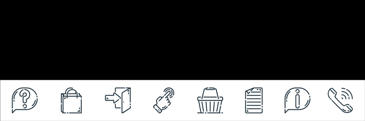 user interface line icons linear set quality vector image