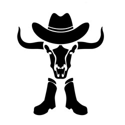 cowboy skull image Vector Image