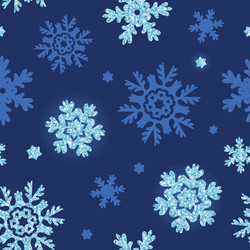 Glittery Snowflake Pattern vector image