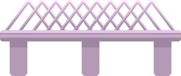 modern bridge icon cartoon style vector