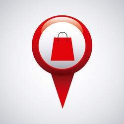 Pin pointer location with business icon vector