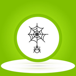 Spider web icon in creative design with elements vector
