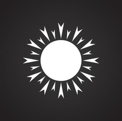 sun icon on background for graphic and web design vector image