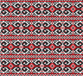 ukrainian folk art traditional embroidery pattern vector