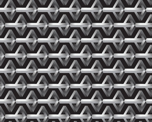 3d impossible shape abstract seamless pattern vector image