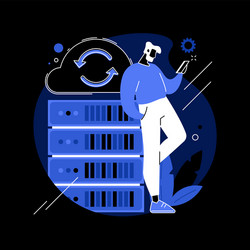 backup server abstract concept vector image