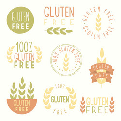 gluten free labels vector