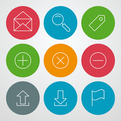 line icons set for web site design and mobile apps vector image