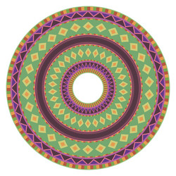 round frame with ethnic geometric pattern native vector image