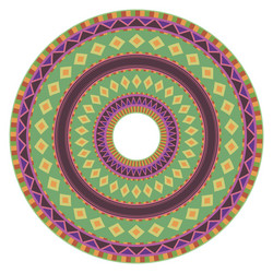 round frame with ethnic geometric pattern native vector