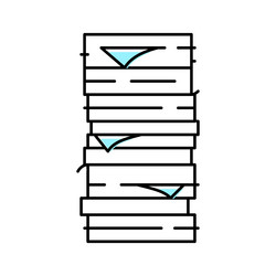 stack paper document color icon vector image