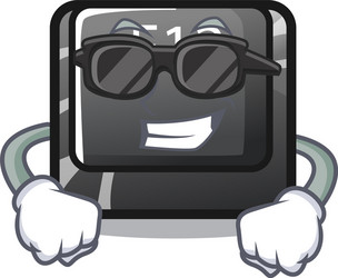 super cool button f12 isolated in character vector image