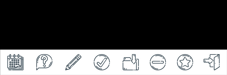 user interface line icons linear set quality vector image