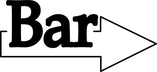 bar icon arrow pointer line vector image
