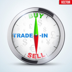 compass for forex trader vector image