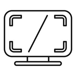 computer screen showing crop marks for image vector image