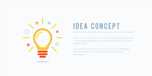 Idea concept creative solution design in memphis vector