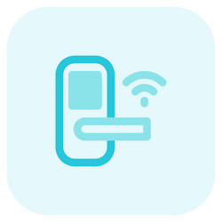 electronic lock that functions through wifi vector image