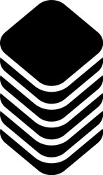 Multitier layered icon for computing or generic vector