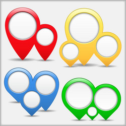 pointers with circles vector image