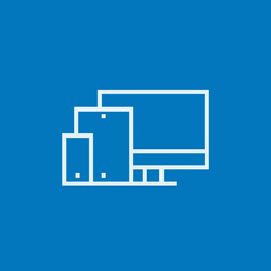 responsive web design line icon vector image