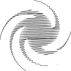 Spiral swirl twirl design element with sketchy vector
