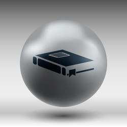 web button flat design with shadow vector image