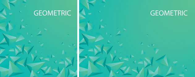 abstract background with 3d triangles vector image