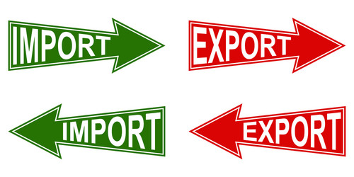 arrow pointer import export pointers vector image