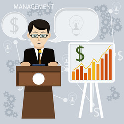 Concept for business meeting and presentation vector