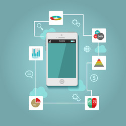 mobile app flat interface easy-edit vector image