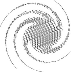 spiral swirl twirl design element with sketchy vector image