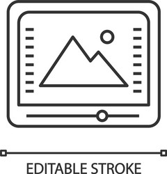 Color correction and grading linear icon vector